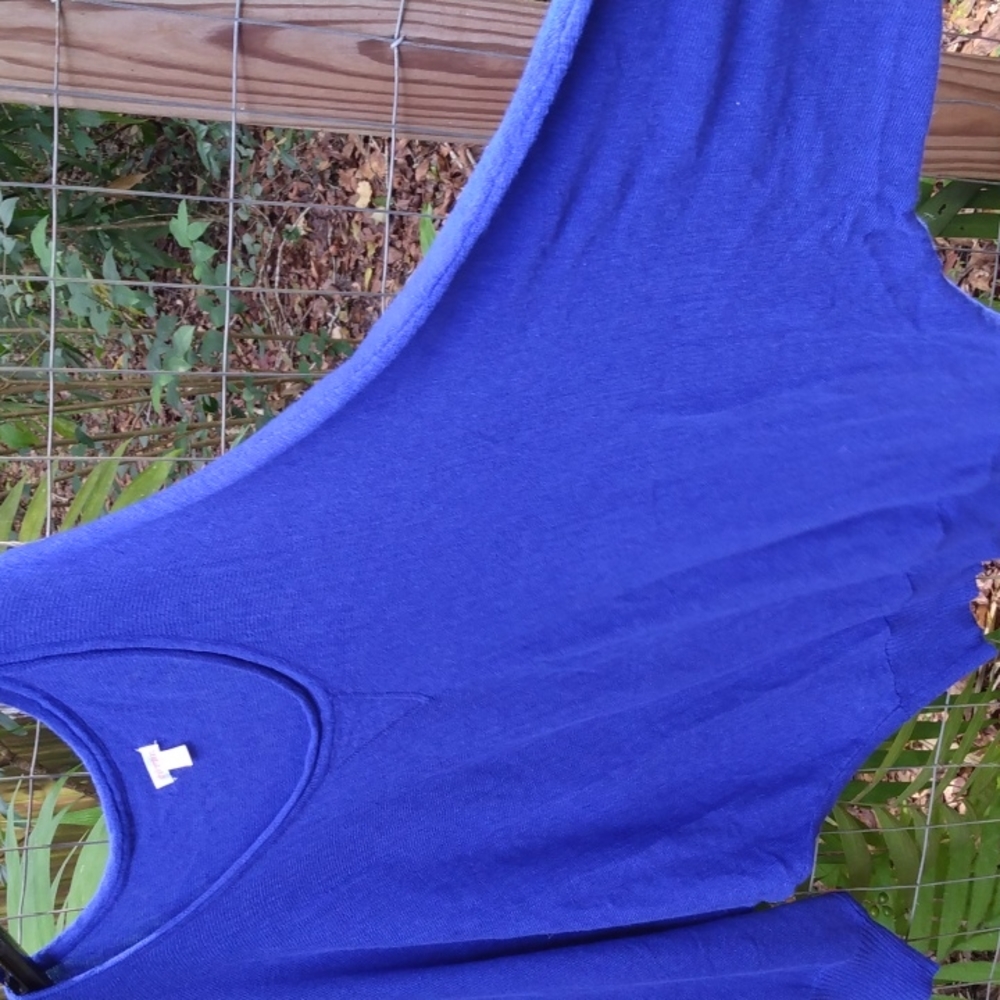 Royal Blue Ladies Batwing Sweater XL - Picture 7 of 8